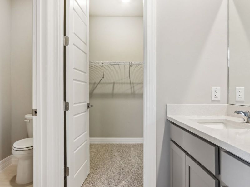 Primary closet in the Willet floorplan at 44326 Frontier Dr