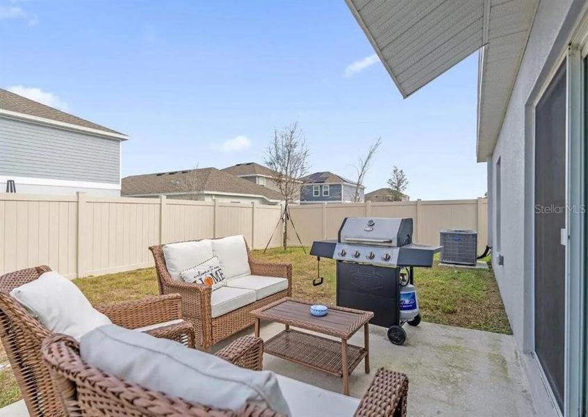 Exterior details and patio area of a home in Lawson Dunes, Haines City (Image 3).