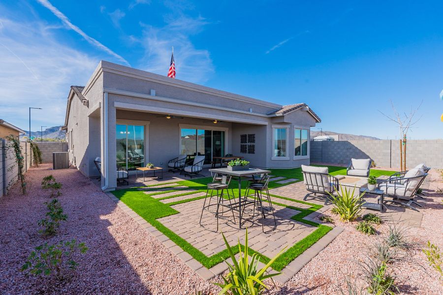 Exterior details and patio area of a home in Mirada Crossing, Goodyear (Image 3).
