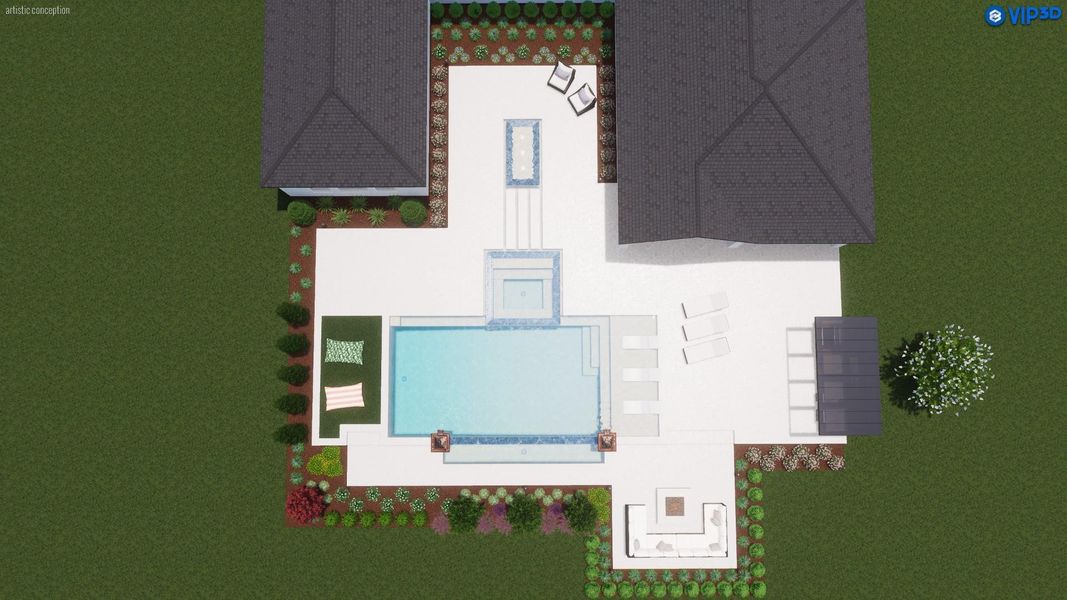 ***Virtual rendering of what the backyard could look like after you put in your very own Pool*** The possibilities are endless with this backyard.