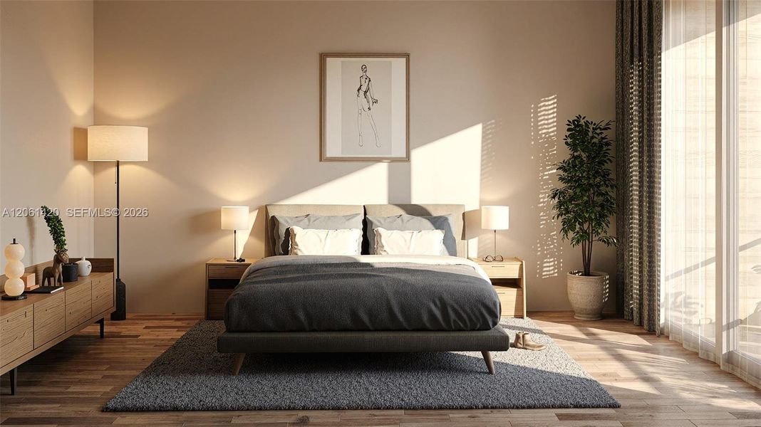 Furnished interior view inside a new home in , Miami (Image 4).
