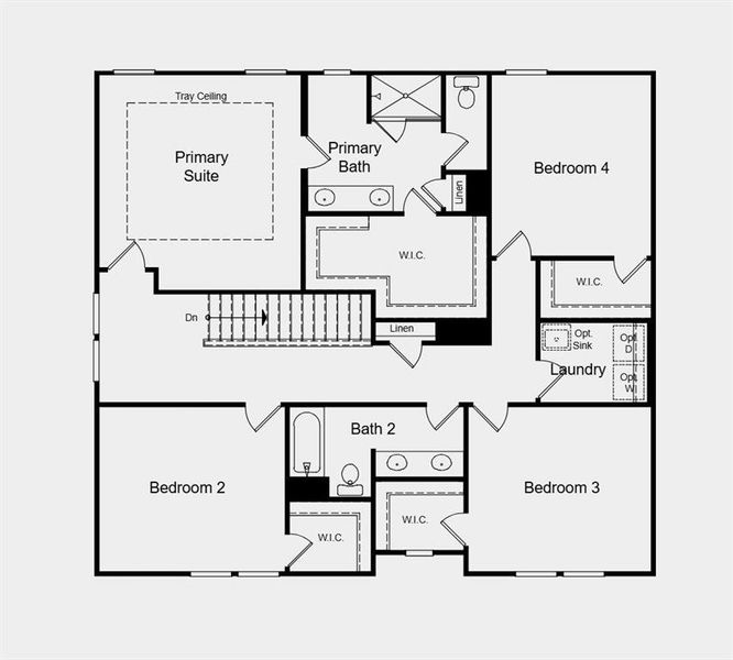2D floor plan layout of this home in Heritage River, Euharlee, GA (Image 4).