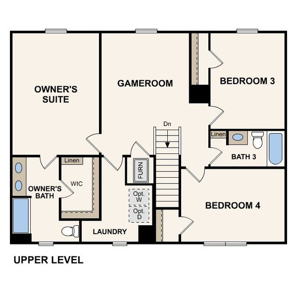 2D floor plan layout for the Cambria by Century Complete in Belle Lago, Lake Wales, FL (Image 4).