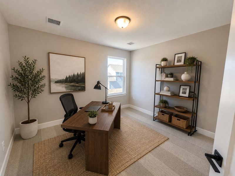 Representative furnished interior of a home built from the Hibiscus by Perfection Builders in Heritage Commons, Andover (Image 4).
