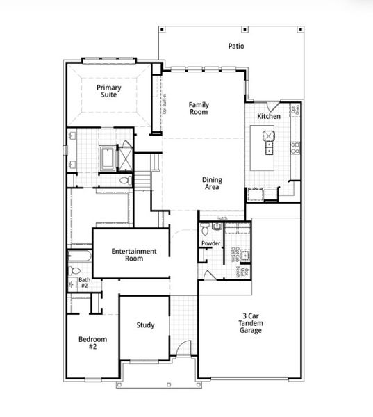 2D floor plan layout for the Foxleigh Plan by Highland Homes in Mont Blanc, Schertz, TX (Image 6). 2D floor plan layout for the Foxleigh Plan by Highland Homes in Mont Blanc, Schertz, TX (Image 6).