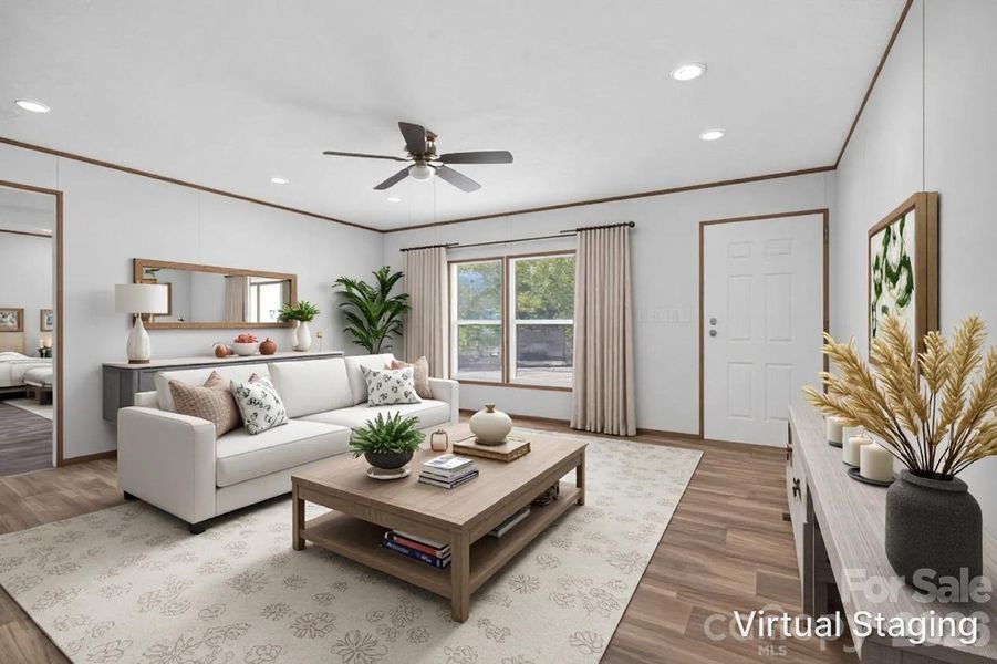 Living Room Virtually Staged