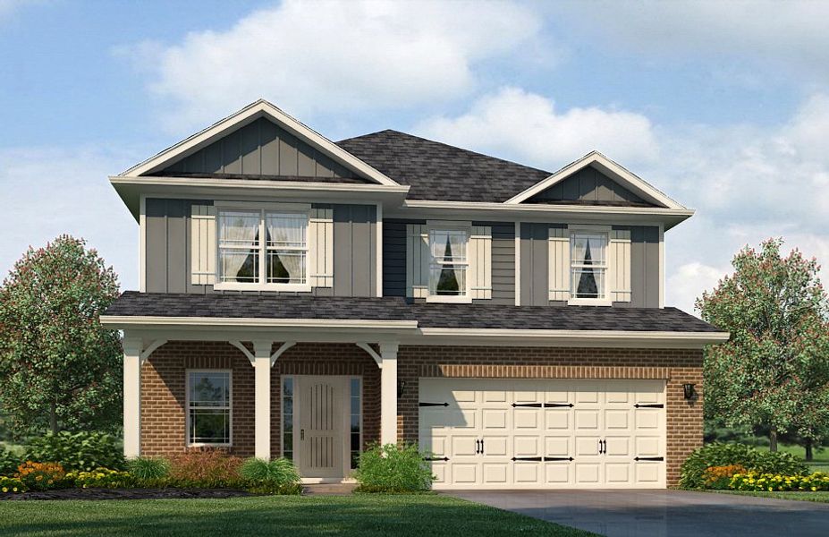 Representative exterior photo of a completed home built from the 3030 by Adams Homes in Parkland Place, Pace, FL (Image 25).