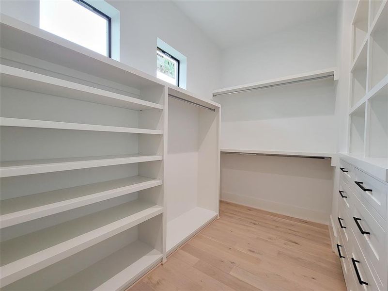 Second walk-in closet in the primary bedroom