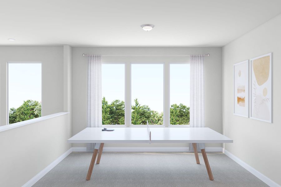 Representative furnished interior of a home built from the Longspur by Tri Pointe Homes in Oakhill Reserve, Tomball (Image 16).
