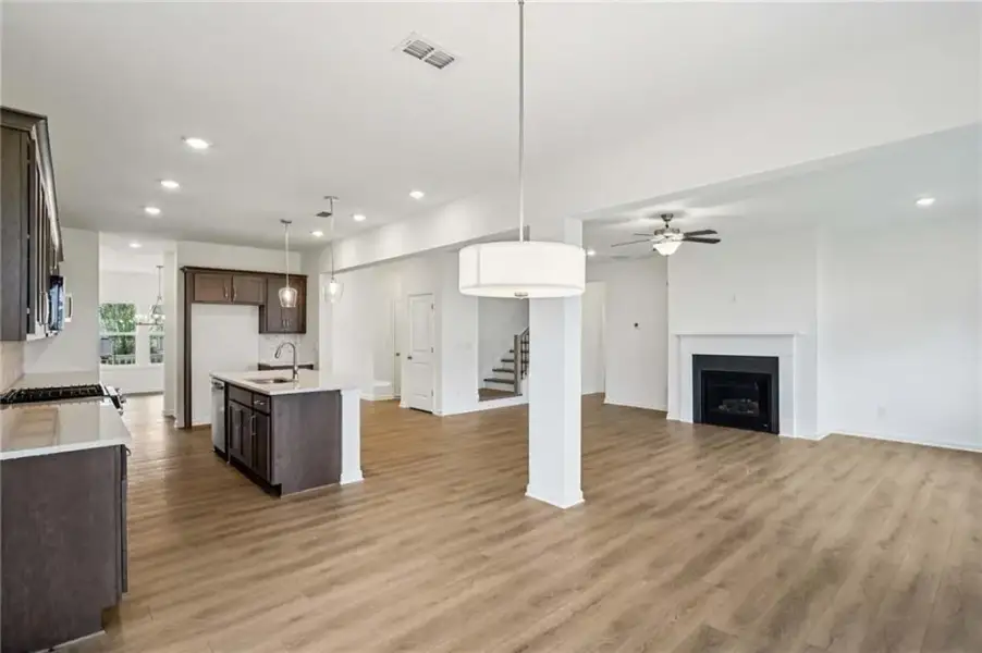 Furnished interior view inside a new home in Eastlyn Crossing, Flowery Branch (Image 8). Furnished interior view inside a new home in Eastlyn Crossing, Flowery Branch (Image 8).