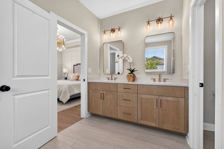 Representative furnished interior of a home built from the The Benton IV by The Providence Group in Ward's Crossing Townhomes, Johns Creek (Image 44).