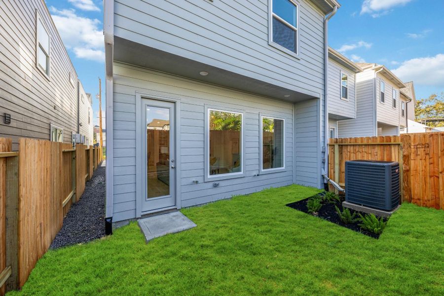 Private Backyard PerfectionA right-sized green space—perfect for pets, grilling, or just soaking up some sun. This low-maintenance yard gives you space without the hassle.
