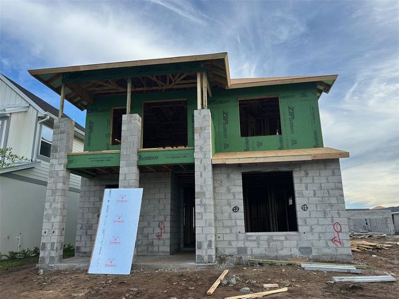 In-progress construction of a new home in Laureate Park, Orlando, FL (Image 8).