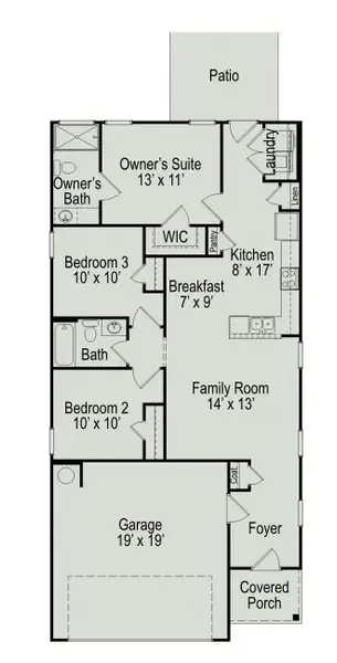 2D floor plan layout of this home in Cantigny Park, Clarksville, TN (Image 2). 2D floor plan layout of this home in Cantigny Park, Clarksville, TN (Image 2).