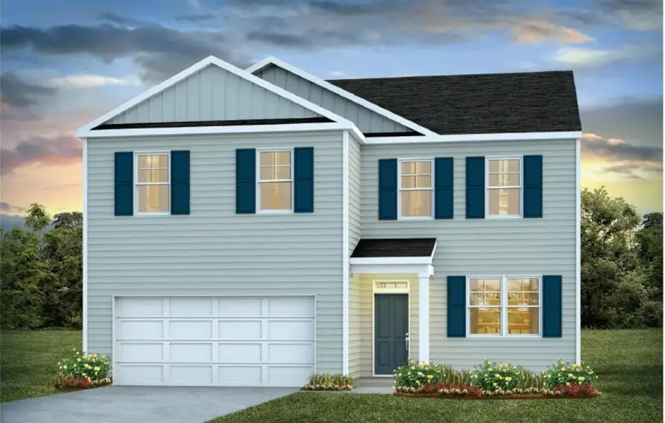 Representative exterior photo of a completed home built from the Galen by D.R. Horton in Cobblestone Village, Savannah, GA (Image 1).