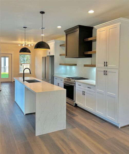 Furnished interior view inside a new home in , Dickinson (Image 11).