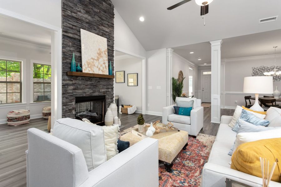 Representative furnished interior of a home built from the Essex by Keystone Homes NC in Weybridge, Burlington (Image 14).