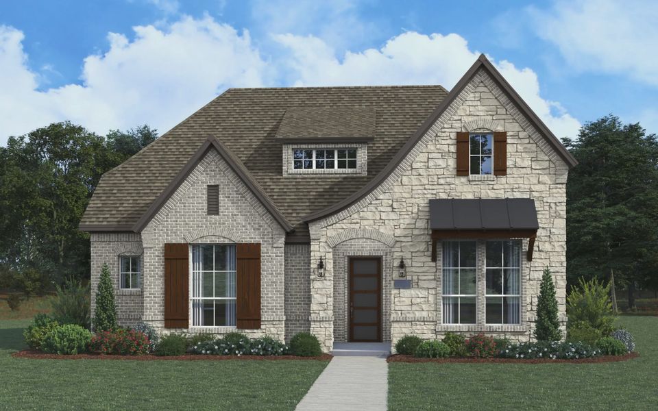 Representative exterior photo of a completed home built from the Almira by Chesmar Homes in The Grove Frisco, Frisco, TX (Image 5).