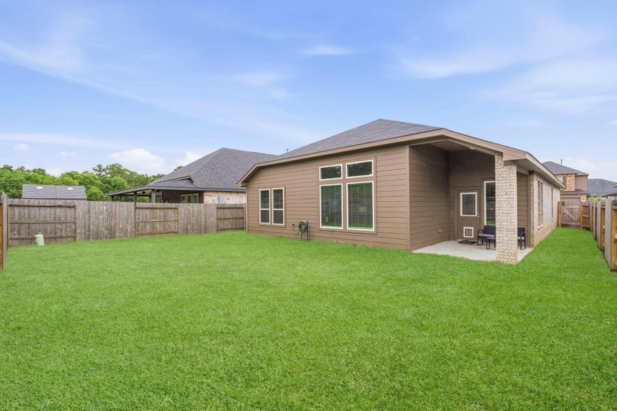 A backyard this spacious is ready for everything from weekend barbecues to future pool plans. A backyard this spacious is ready for everything from weekend barbecues to future pool plans.