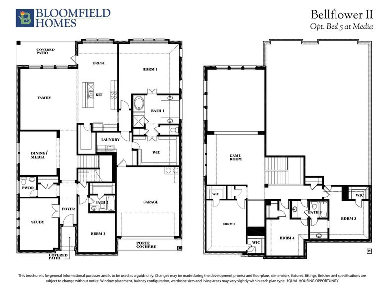 Bellflower II Opt Bed 5 at Media Floor Plan Bellflower II Opt Bed 5 at Media Floor Plan