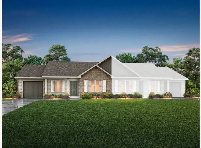Front exterior of a new home in River Run, Mount Airy, NC, highlighting curb appeal (Image 5).
