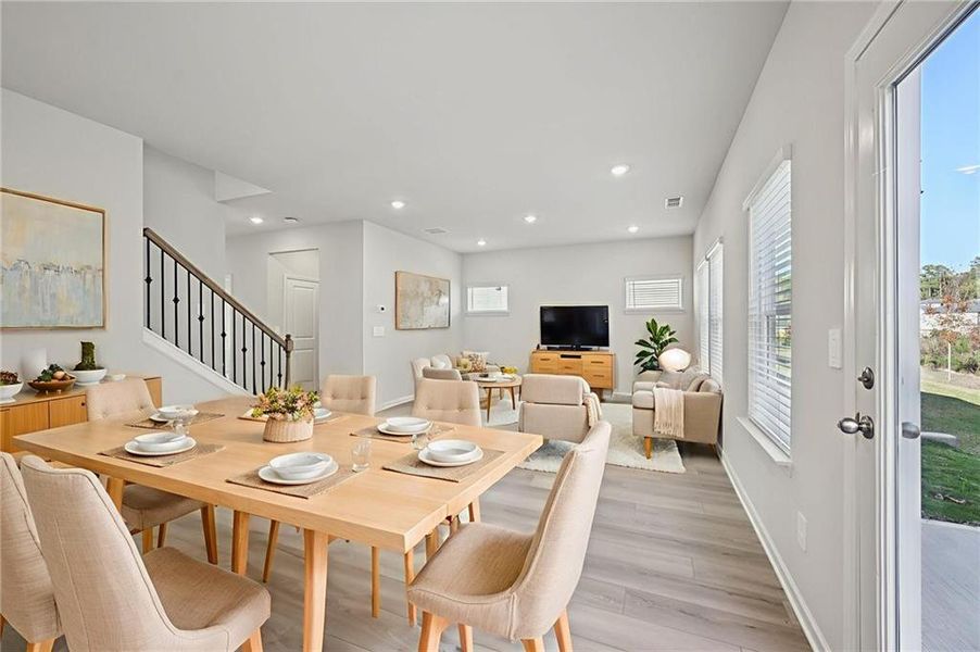 Furnished interior view inside a new home in Creekside at Oxford Park, Fairburn (Image 17).