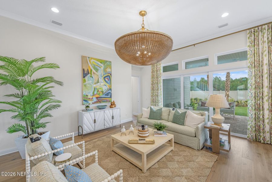 Furnished interior view inside a new home in Reflections at Nocatee, Ponte Vedra (Image 18). Furnished interior view inside a new home in Reflections at Nocatee, Ponte Vedra (Image 18).