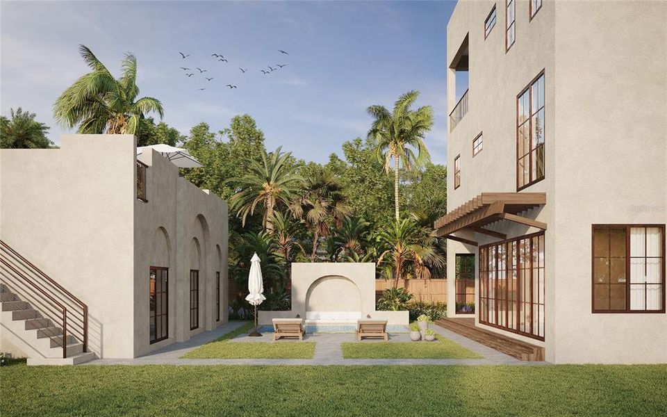Exterior details and patio area of a home in , Tampa (Image 6).
