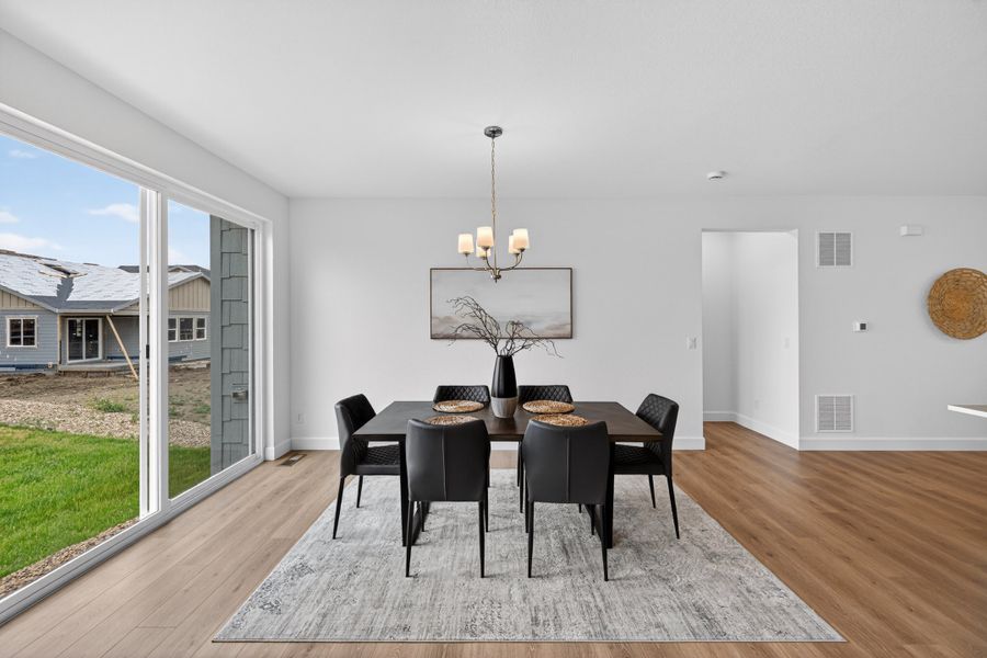 Furnished interior view inside a new home in Trailstone, Arvada (Image 14). Furnished interior view inside a new home in Trailstone, Arvada (Image 14).