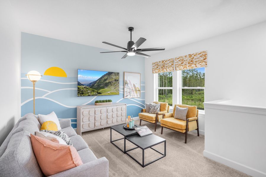 Representative furnished interior of a home built from the The Hollinger by David Weekley Homes in Evergreen Island at Silverleaf - Executive, St. Augustine (Image 3).