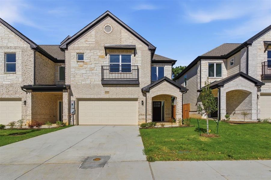 Front exterior of a new home in , Grand Prairie, TX, highlighting curb appeal (Image 17).