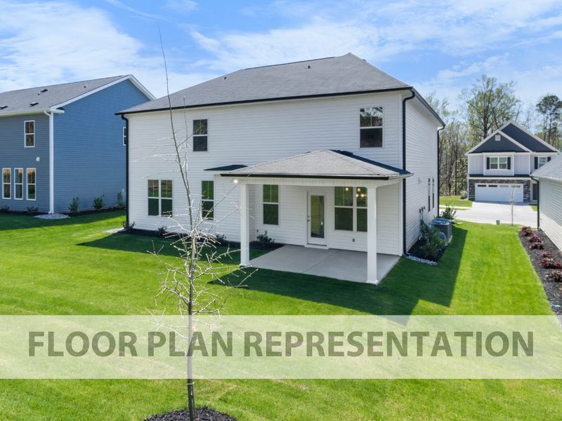 Representative exterior photo of a completed home built from the Kingsland II by Ivey Homes in Forrest Bluff, North Augusta, SC (Image 26).