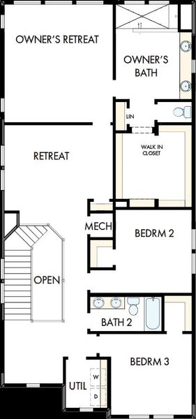 2D floor plan layout of this home in Revel Crossing at Wolf Ranch - The Panorama Collection, Colorado Springs, CO (Image 3). 2D floor plan layout of this home in Revel Crossing at Wolf Ranch - The Panorama Collection, Colorado Springs, CO (Image 3).