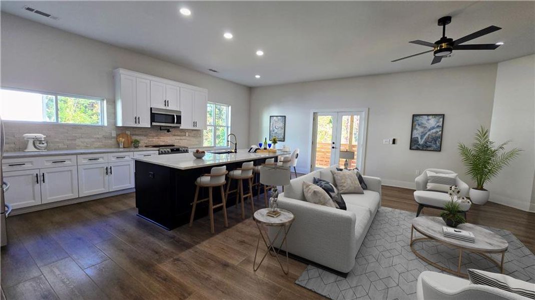 Furnished interior view inside a new home in , East Point (Image 3).