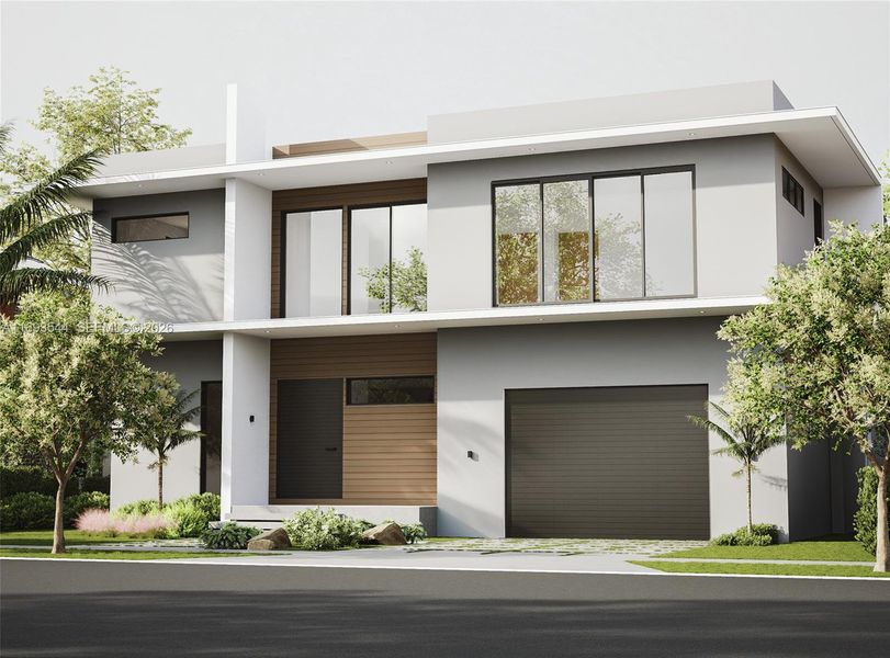 Front exterior of a new home in , North Miami, FL, highlighting curb appeal (Image 17).