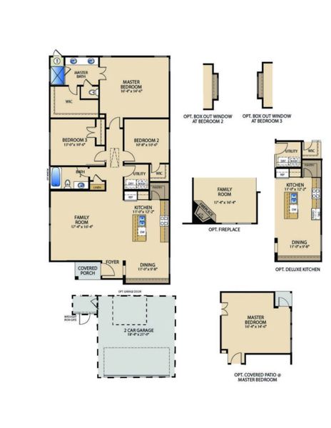 Aston Park Floor Plan with Options