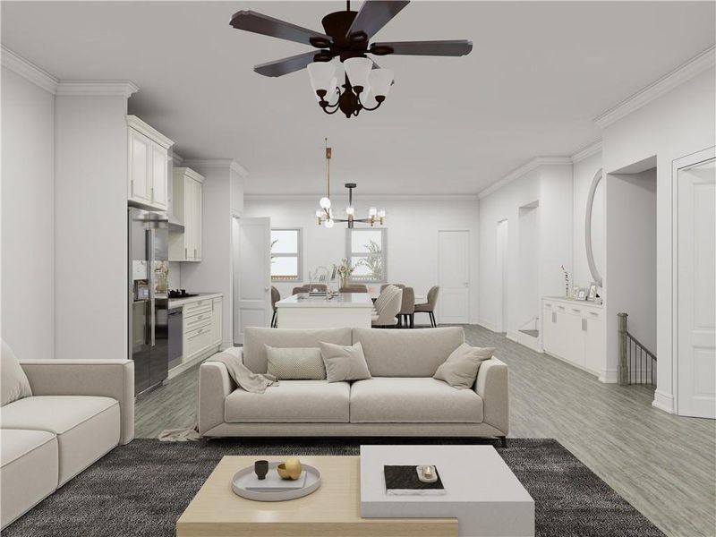 Furnished interior view inside a new home in , Cumming (Image 13).