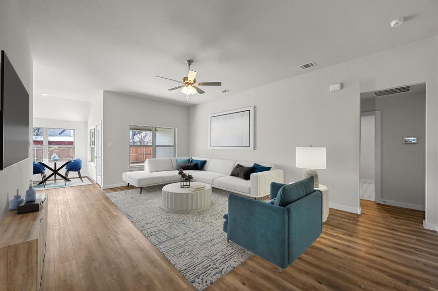 Representative furnished interior of a home built from the Cambria I by Cheldan Homes in Sunset Ridge, Keene (Image 5). Representative furnished interior of a home built from the Cambria I by Cheldan Homes in Sunset Ridge, Keene (Image 5).