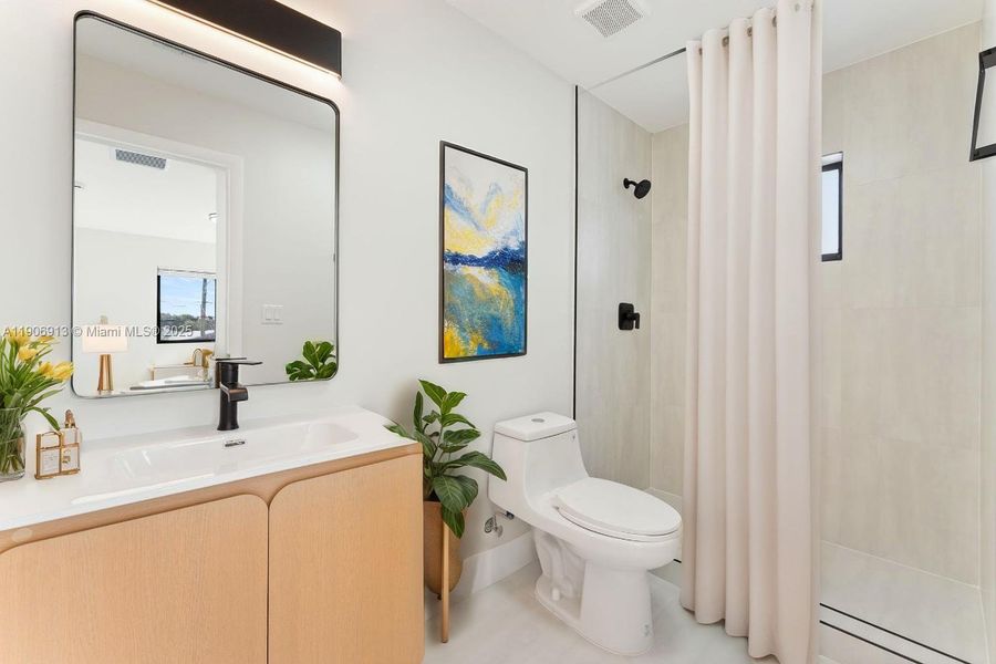 Furnished interior view inside a new home in , Miami (Image 9).