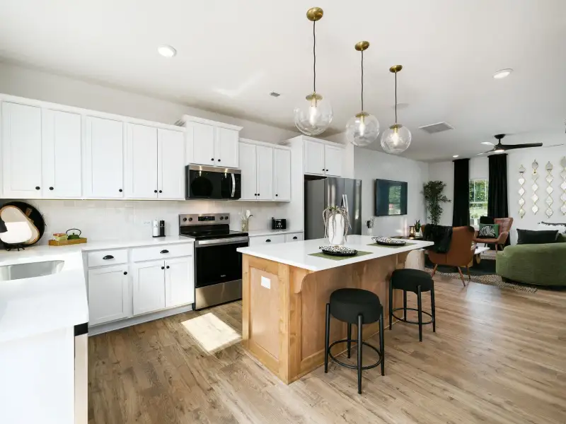 Furnished interior view inside a new home in Dukes Ridge, Charlotte (Image 2).