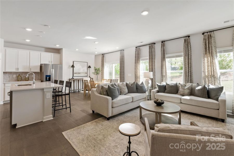 Furnished interior view inside a new home in Sutter's Mill, Mooresville (Image 7). Furnished interior view inside a new home in Sutter's Mill, Mooresville (Image 7).