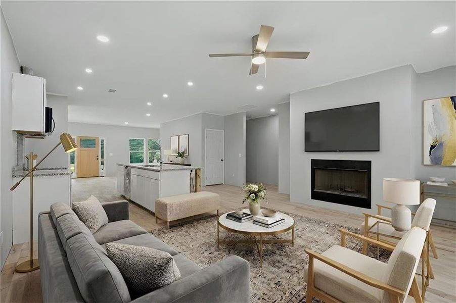 Furnished interior view inside a new home in , East Point (Image 5). Furnished interior view inside a new home in , East Point (Image 5).