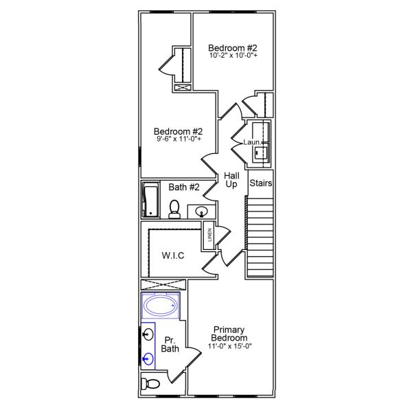 2D floor plan layout of this home in Renaissance at White Oak, Garner, NC (Image 2). 2D floor plan layout of this home in Renaissance at White Oak, Garner, NC (Image 2).