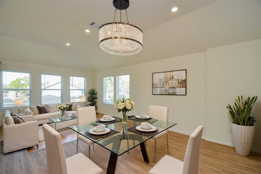 Step into this spacious dining area.