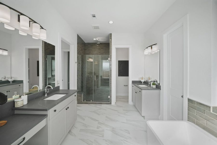 Representative furnished interior of a home built from the Silas by Chesmar Homes in Gregg Ranch, Marble Falls (Image 11).