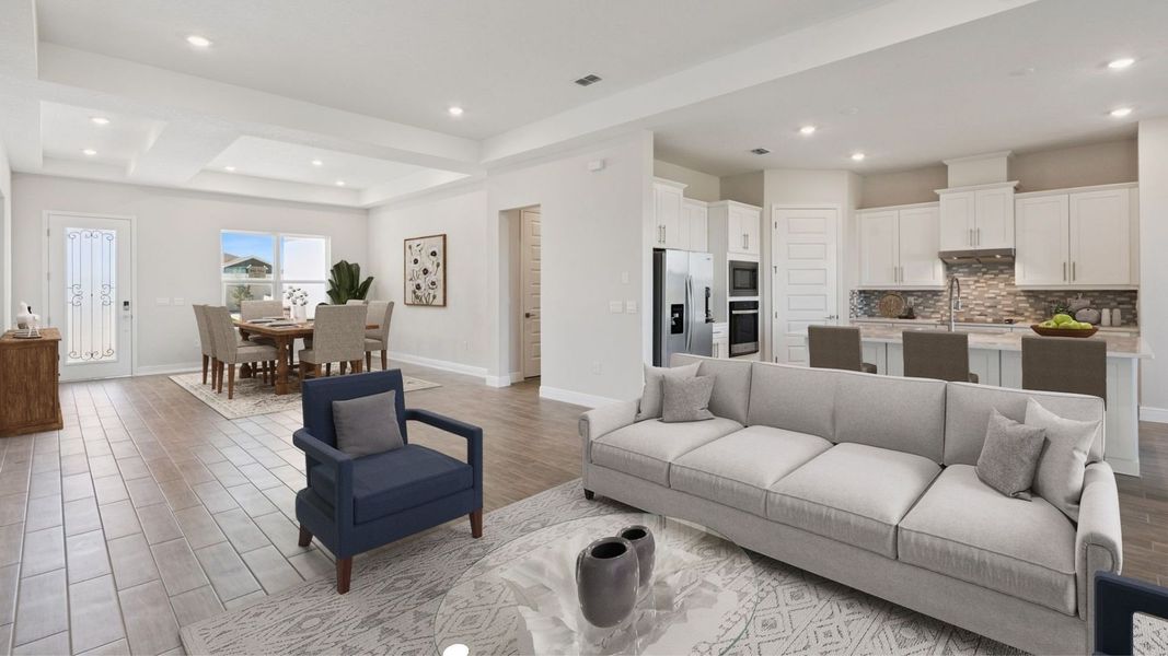 Representative furnished interior of a home built from the Conrad by D.R. Horton in Buena Lago, St. Cloud (Image 5).