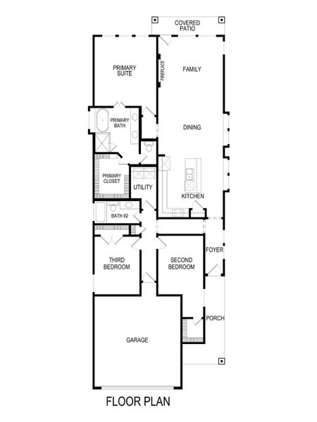 2D floor plan layout for the Hood F by First Texas Homes in The Villages of Hurricane Creek, Anna, TX (Image 3). 2D floor plan layout for the Hood F by First Texas Homes in The Villages of Hurricane Creek, Anna, TX (Image 3).