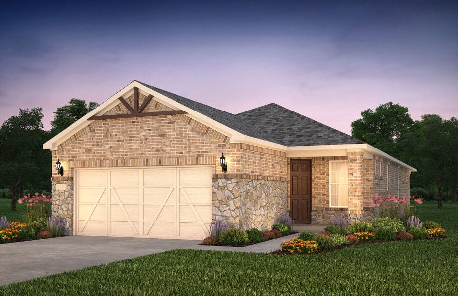 Front exterior of a new home in Del Webb at Legacy Hills, Celina, TX, highlighting curb appeal (Image 21).