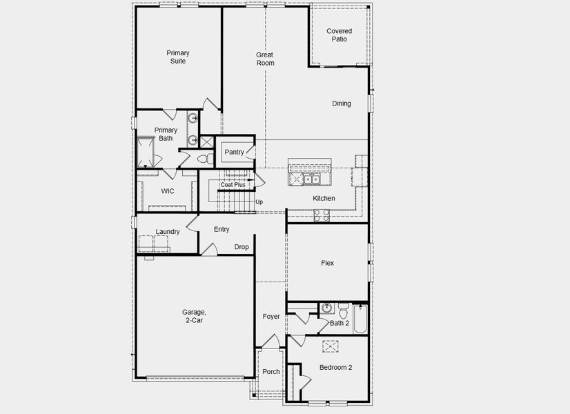 2D floor plan layout for the Warbler by Taylor Morrison in Turner's Crossing 50s, Austin, TX (Image 3). 2D floor plan layout for the Warbler by Taylor Morrison in Turner's Crossing 50s, Austin, TX (Image 3).