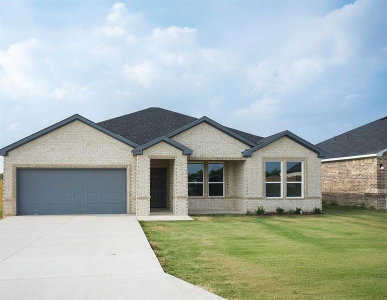 Front exterior of a new home in The Seasons, Mabank, TX, highlighting curb appeal (Image 1). Front exterior of a new home in The Seasons, Mabank, TX, highlighting curb appeal (Image 1).